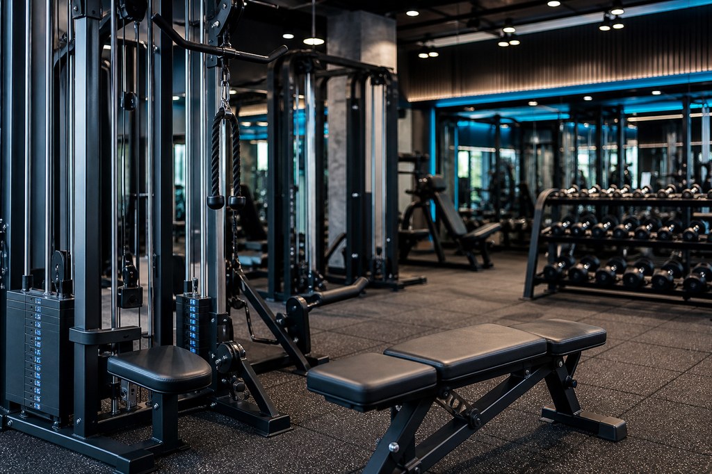 A calm coaching environment prepared for an online fitness consultation